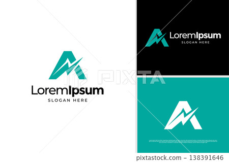 Abstract letter A Energy illustration logo design template Abstract letter A Energy illustration logo design template 138391646