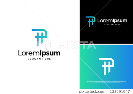 Abstract letter P H with law firm logo design template Abstract letter P H with law firm logo design template 138391647