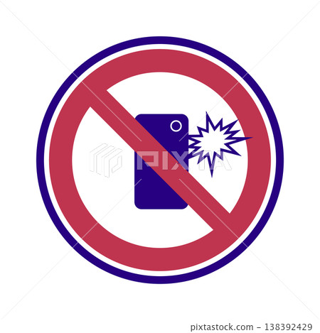 A simple no-photography sign icon. A simple no-photography sign icon. 138392429