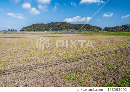 The vast rural landscape of the Omi Plain, Azuchi, Omihachiman City, Shiga Prefecture 138393002