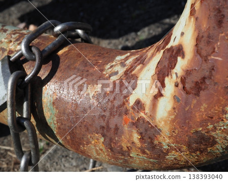 Rusty chains, copy space, the art of rust, feel the wabi-sabi. Rusty chains, copy space, the art of rust, feel the wabi-sabi. 138393040