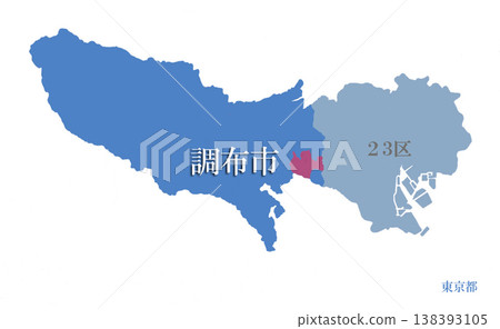 Municipalities in Tokyo: The 23 wards are color-coded separately. Chofu City Municipalities in Tokyo: The 23 wards are color-coded separately. Chofu City 138393105
