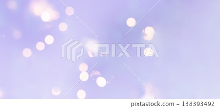Pastel purple bokeh background with sparkling glitter lights. Glowing bokeh lights creating an abstract, festive, and soft blue background, perfect for celebrations and holidays 138393492