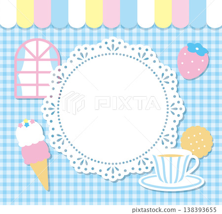 Cute, fairytale-like cafe lace frame Cute, fairytale-like cafe lace frame 138393655