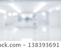 Abstract Blurred White Interior Background with Soft Light Bokeh 138393691