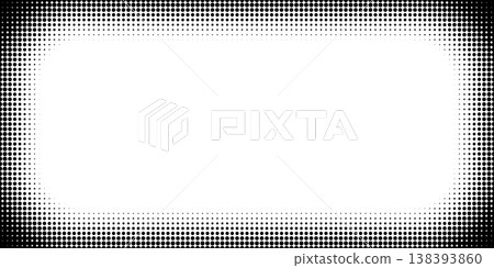 Rectangle frame with halftone dot pattern and gradient fade. Modern vector border design with comic style halftone texture and geometric vignette overlay effect. Rectangle frame with halftone dot pattern and gradient fade. Modern vector border design with comic style halftone texture and geometric vignette overlay effect. 138393860