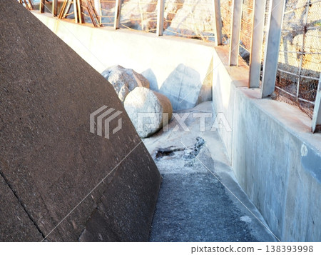 Stairs where groundwater flows, a seaside town alley, a copy space, searching for a path Stairs where groundwater flows, a seaside town alley, a copy space, searching for a path 138393998