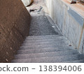 Stairs where groundwater flows, a seaside town alley, a copy space, searching for a path 138394006