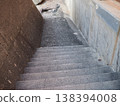 Stairs where groundwater flows, a seaside town alley, a copy space, searching for a path 138394008