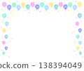 Colorful balloon frame [stripes] 138394049
