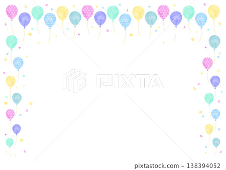 Colorful balloon frame [dots] 138394052