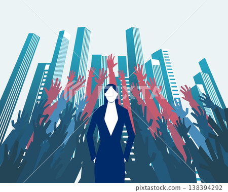 A political or business leader who receives overwhelming attention or support from the public. A political or business leader who receives overwhelming attention or support from the public. 138394292