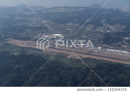Kagoshima Airport from the air 138394376