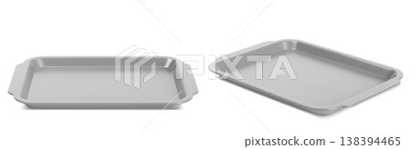 3d empty plastic lunch tray with handles 138394465