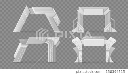 Sport event arch mockups on transparent background 138394515