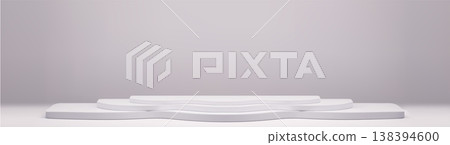 White 3D modern podium platform background 138394600