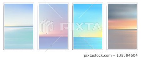 Sunset or sunrise gradient sky, warm horizon color 138394604