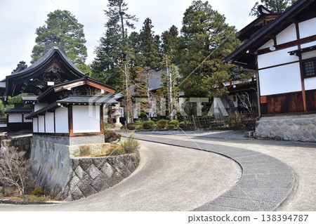 The old townscape of Takayama City, Gifu Prefecture, Japan: Historic old houses and temples, a scene from the morning during the spring Takayama Festival. The old townscape of Takayama City, Gifu Prefecture, Japan: Historic old houses and temples, a scene from the morning during the spring Takayama Festival. 138394787