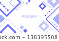 Abstract blue background material combining squares and dotted lines. 138395508