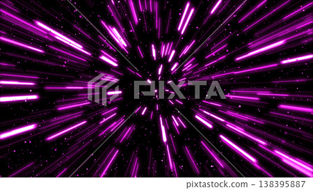 Background illustration of warping through outer space (pink) 138395887