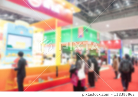 International exhibition hall, international trade fair, event venue, trade fair, colorful booths 138395962