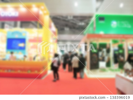 International exhibition hall, international trade fair, event venue, trade fair, colorful booths 138396019