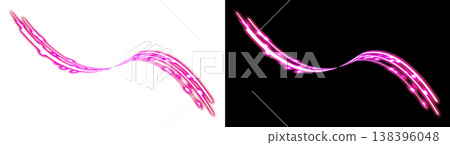 A graphic asset featuring a shimmering pink wave-like light effect (compatible with transparent and black backgrounds). A graphic asset featuring a shimmering pink wave-like light effect (compatible with transparent and black backgrounds). 138396048