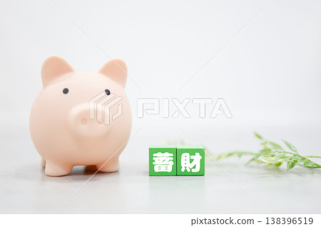 財富累積圖:帶有綠色字母的存錢筒 - 家庭預算管理 財富累積圖:帶有綠色字母的存錢筒 - 家庭預算管理 138396519