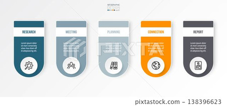 Business concept infographic template with option. Business concept infographic template with option. 138396623