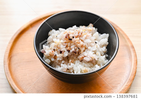 Rice cooked with mixed grains Rice cooked with mixed grains 138397681