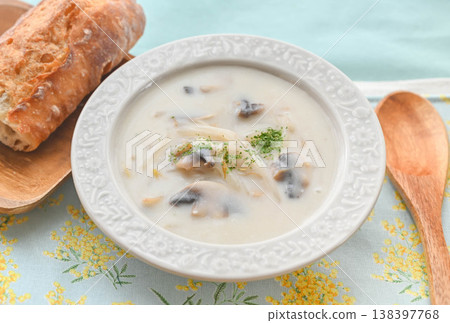 Bean sprout and mushroom stew Bean sprout and mushroom stew 138397768