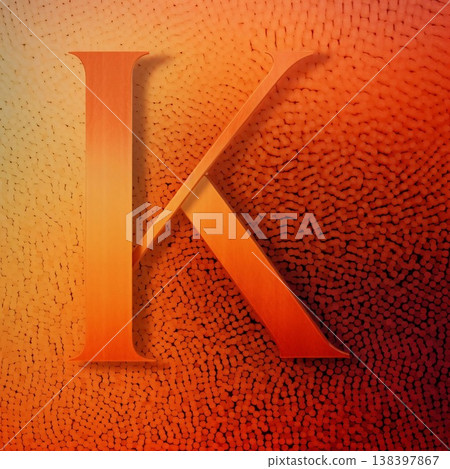 letter k on a textured background, 3d render, computer generated images letter k on a textured background, 3d render, computer generated images 138397867