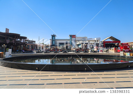 Egypt, Sharm el-Sheikh - September 27, 2025 Soho tourist area during the day. The city fountain is out of order. Editorial Egypt, Sharm el-Sheikh - September 27, 2025 Soho tourist area during the day. The city fountain is out of order. Editorial 138398331