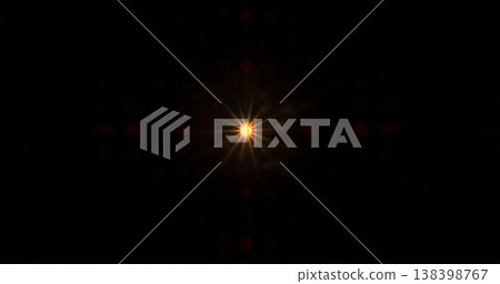 Abstract cinematic lens flare with bright light burst and star rays, isolated on black background. Optical light effect ideal for VFX overlays, transitions, titles and dramatic visual accents. Abstract cinematic lens flare with bright light burst and star rays, isolated on black background. Optical light effect ideal for VFX overlays, transitions, titles and dramatic visual accents. 138398767