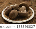 Shiitake mushrooms - background is a board 138398827