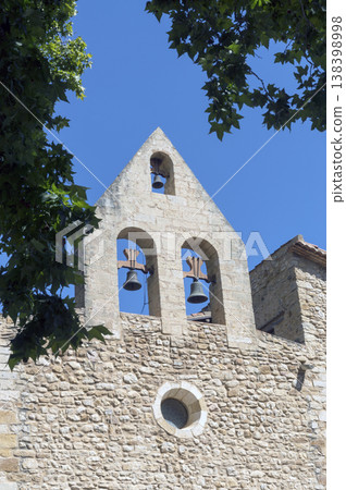 bell tower of a rural hermitage with two bells bell tower of a rural hermitage with two bells 138398998