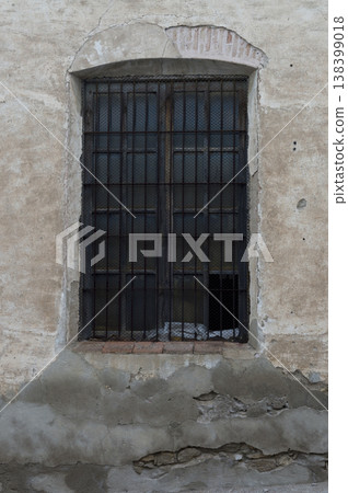old window of a rural house with its original lattice old window of a rural house with its original lattice 138399018