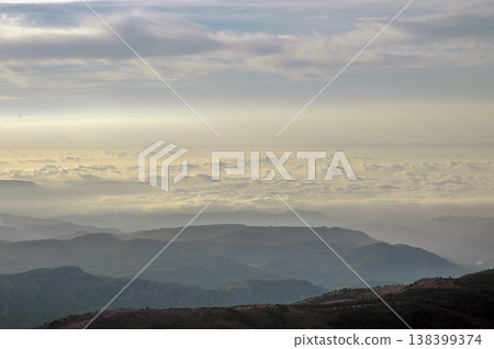 view of the clouds from the top of the mountain view of the clouds from the top of the mountain 138399374