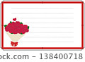 A frame background image (16:9) of stationery with a bouquet of red roses. 138400718