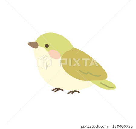 可愛的春鳥插畫素材 可愛的春鳥插畫素材 138400752