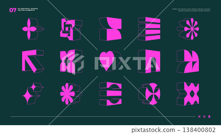 Modern 3D isometric vector shapes collection, futuristic abstract symbols and graphic design elements. Modern 3D isometric vector shapes collection, futuristic abstract symbols and graphic design elements. 138400802