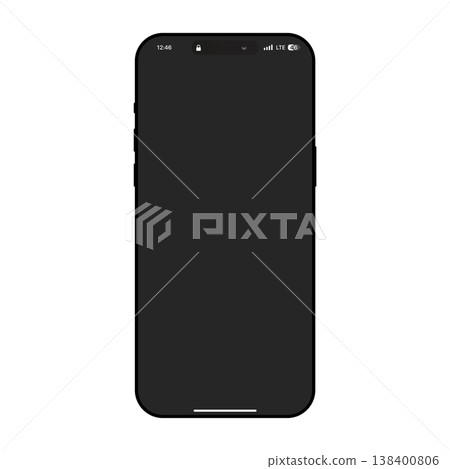Isolated vector smartphone mockup with screen features 138400806