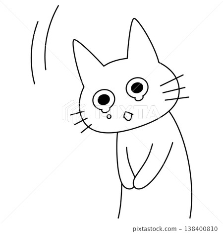 A cute and simple illustration of a white cat character apologizing with teary eyes. A cute and simple illustration of a white cat character apologizing with teary eyes. 138400810