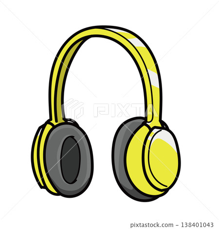 Headphones (hand-painted, yellow) Headphones (hand-painted, yellow) 138401043