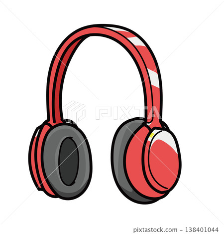 Headphones (hand-painted, red) 138401044