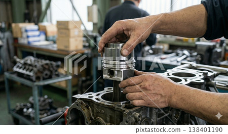 工匠組裝機器的雙手 138401190