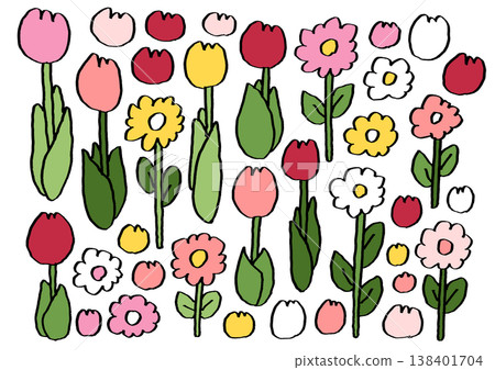Flower Material Set Flower Material Set 138401704