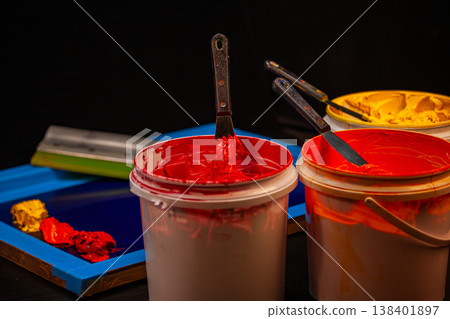 Color Fusion in Printing Process Color Fusion in Printing Process 138401897