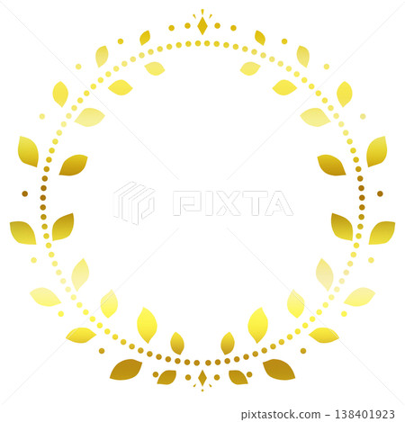 A luxurious frame with golden leaves A luxurious frame with golden leaves 138401923