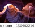Sunlit Curves of Antelope Canyon Sandstone Formation. 138402219